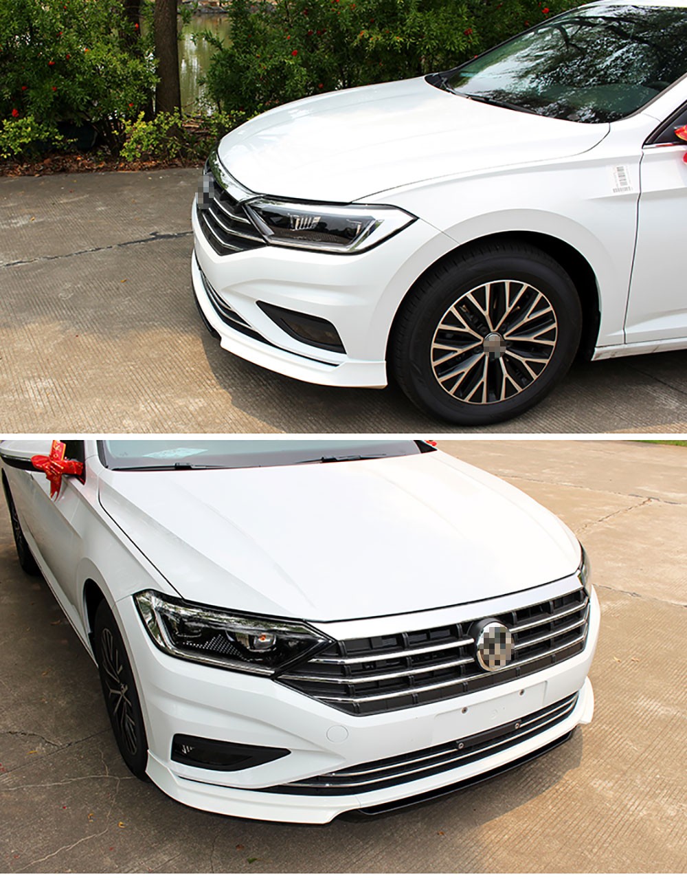 热迈大众新速腾改装前唇前铲专用前杠小包围防撞擦扰流板19新速腾三段