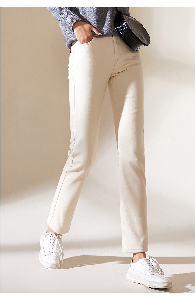 女裤九分直筒牛仔裤女2020春季季新款牛奶丝加厚保暖宽松显瘦裤子3173