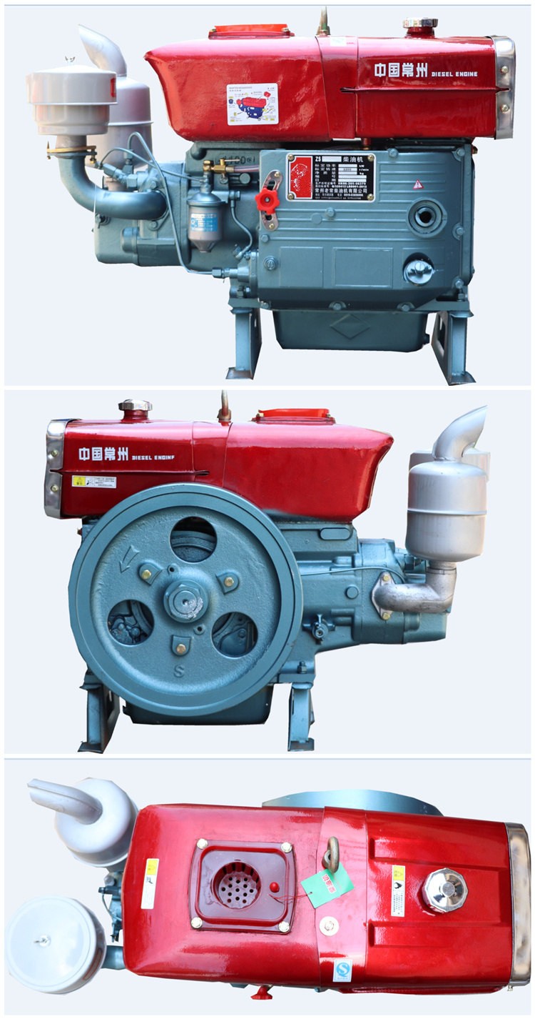 常州柴油机单缸水冷15马力18 20 22匹1115发动机船用拖拉机三轮车 zs