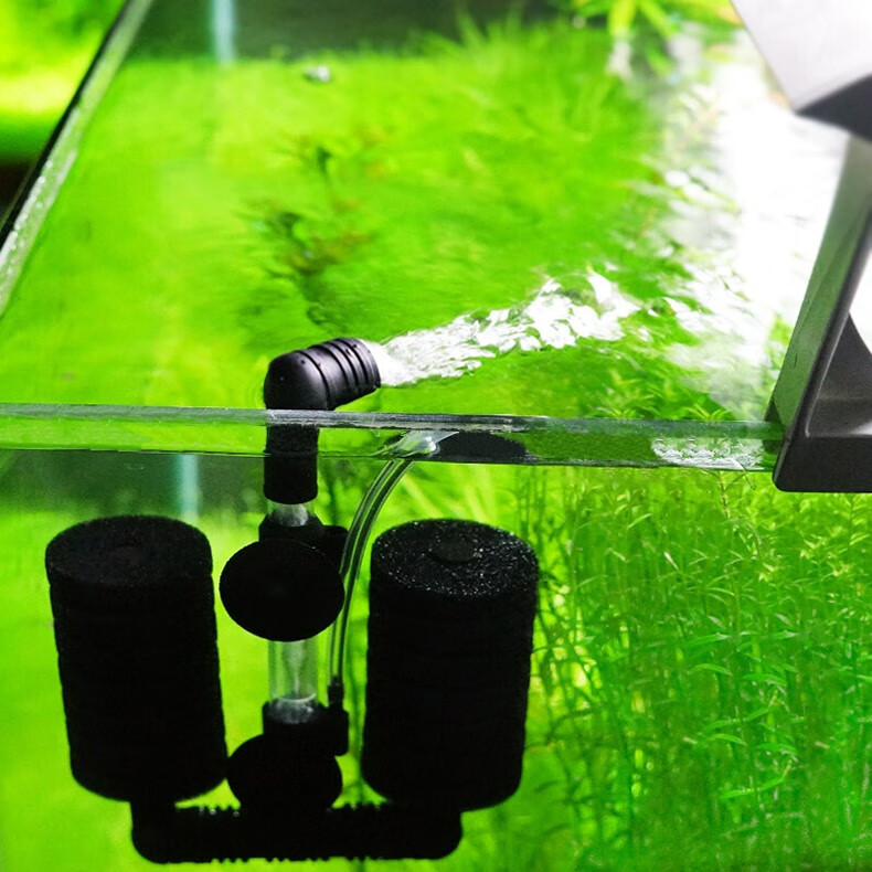 sobo鱼缸水妖精过滤器水族箱内置循环水草缸养虾气动式三合一生化反气