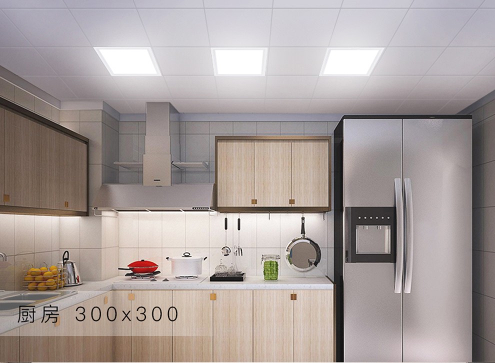德雕led集成吊顶灯厨房灯具嵌入式厨卫生间灯铝扣板led平板灯工程灯