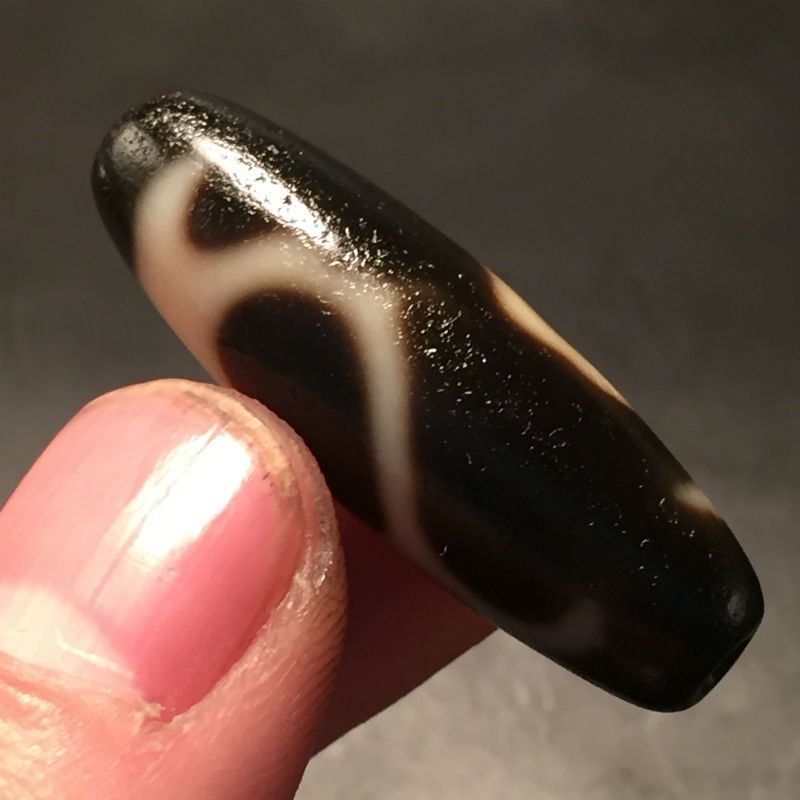 精品推荐【藏秘图腾大昭寺供奉天珠】天然西藏老天珠项链页岩药师九眼