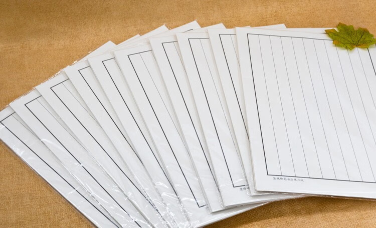 晨兴得 竖条草稿纸 竖行纸硬笔书法比赛用竖线钢笔练字纸练习本 红线