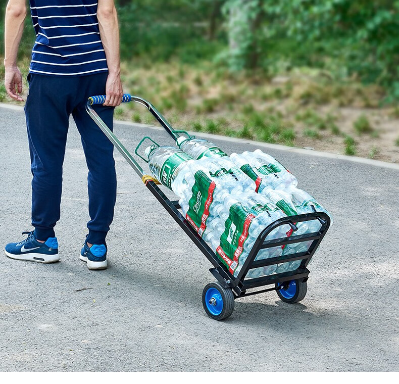 定制便携拖车行李架托架服装进货手拉车行礼搬运车拉桶水小拉车 加粗