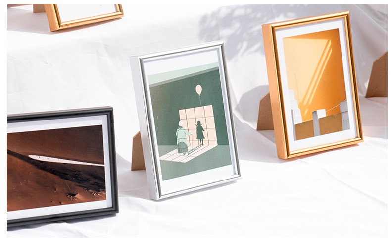 铝合金小相框摆台创意6寸儿童相片架7寸照片相册北欧金属简约画框定做