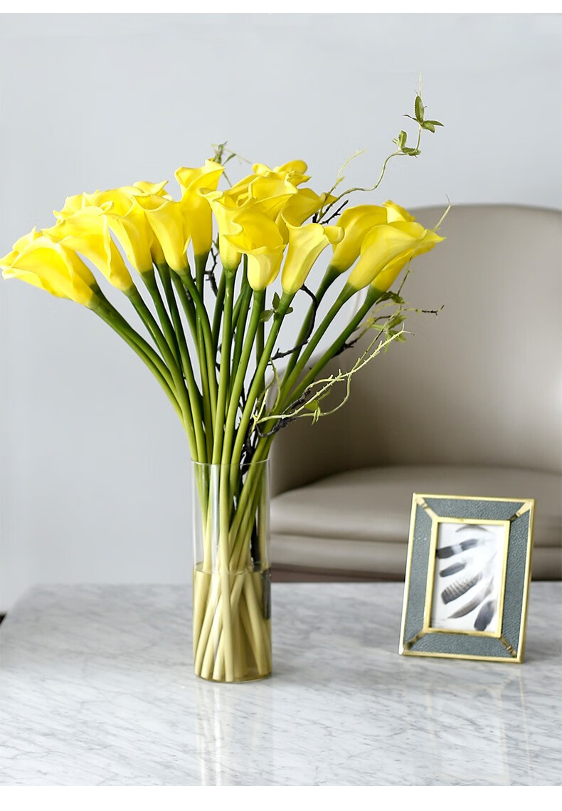 野派田园风高雅马蹄莲仿真花套装家居客厅装饰花摆设高档会所酒店展厅