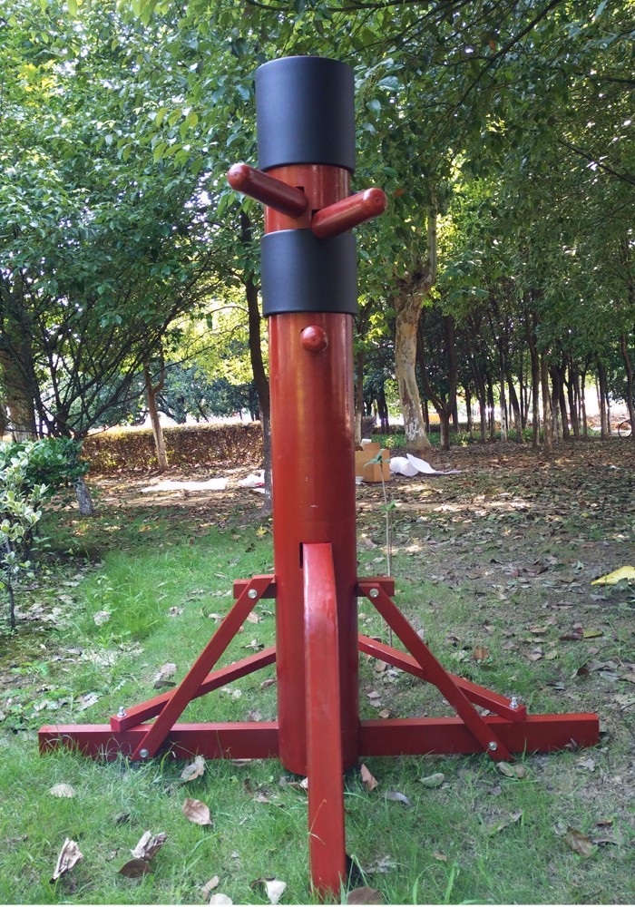 立式木人桩三角架式木桩咏春拳叶问木人桩 165原木整木