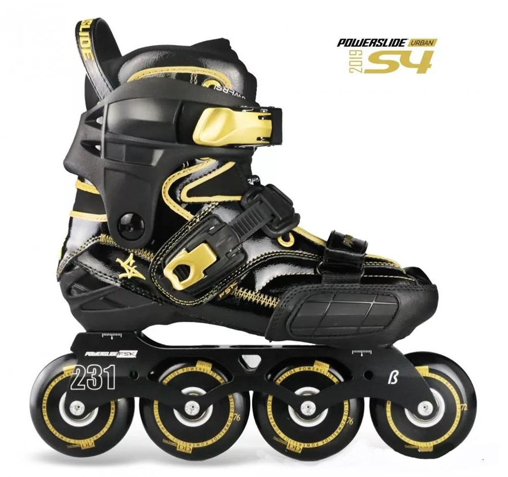 宝狮莱溜冰鞋s4溜冰鞋成人平花男女直排旱冰鞋2019款黑金色s443联系