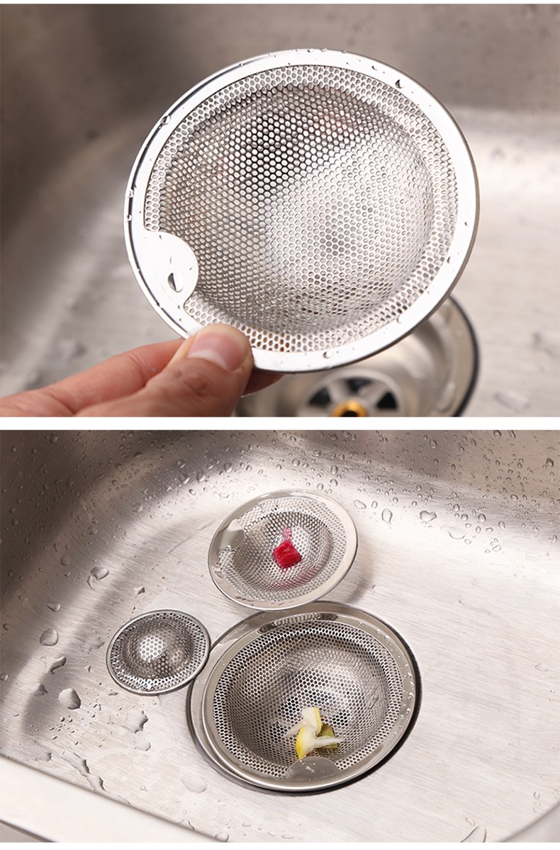 【2个装】厨房洗碗盆不锈钢过滤网浴室地漏不锈钢水槽下水道过滤网