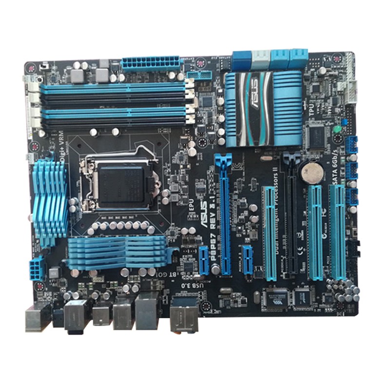 二手9成新华硕p8p67le主板b31155针大板支持e31230i5华硕p8p67rev31