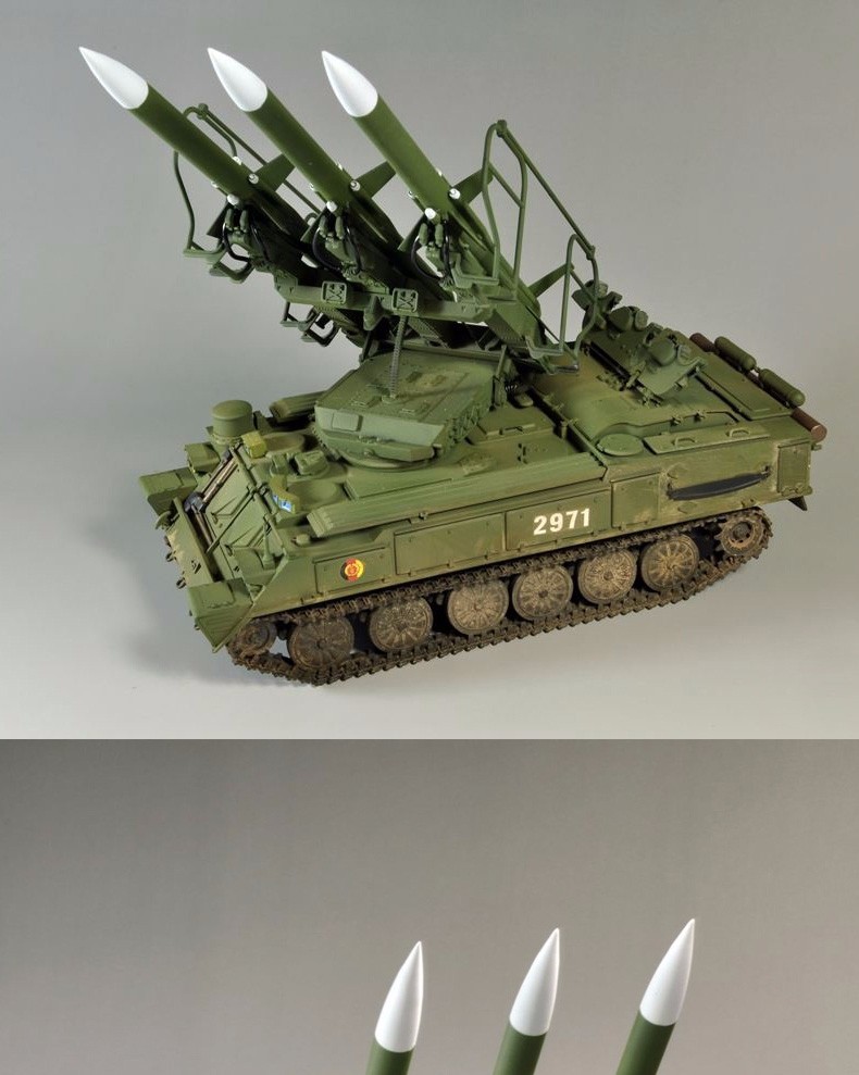 小号手拼装军事模型00361仿真135萨姆sam6防空坦克导弹发射车模型胶水