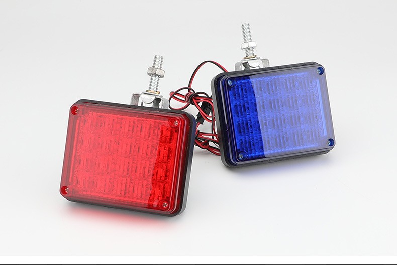 媚调 摩托车灯红蓝汽车爆闪警示灯电动车灯摩托车装饰灯摩托车警灯