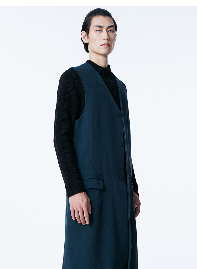 玛丝菲尔marisfrolg marisfrolg男装秋季上新款简洁马甲背心 墨绿 m