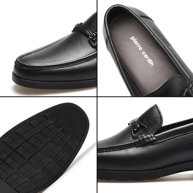 皮尔·卡丹pierre cardin 男鞋时尚经典一脚蹬男鞋商务休闲男皮鞋男士