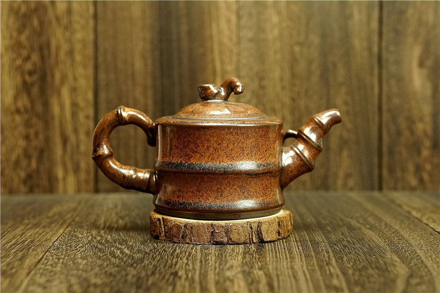 618爆款竹报平安壶釉色雅致敦厚周源华220cc建阳建盏