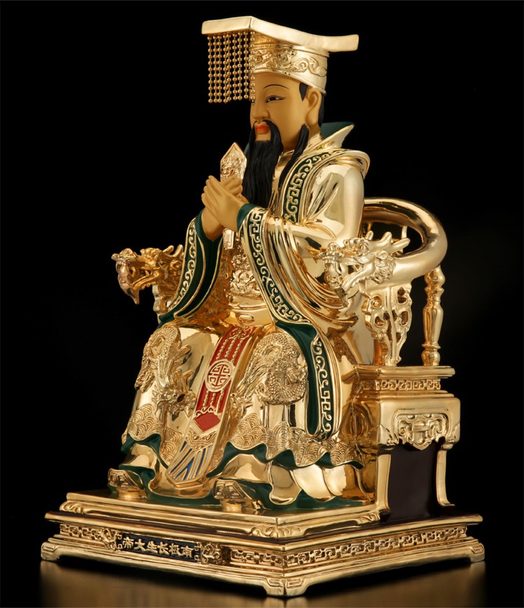 盛凡 台湾四御神像供奉道教纯铜鎏金北极紫微大帝南极长生大帝后土