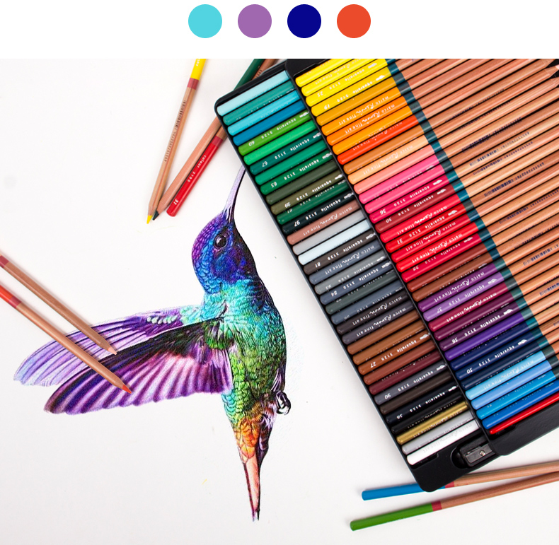 马可雷诺阿彩铅3100油性彩铅笔专业级水溶手绘填色彩铅铁盒套装310048