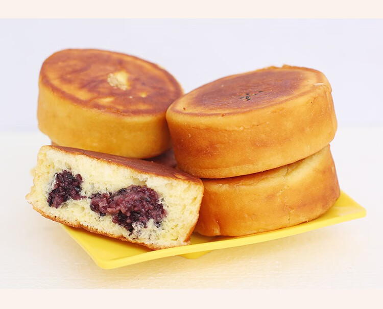 金穗朵山东喜饼威海特产手工结婚散装婚礼黑米饼山东喜饼媳妇饼紫米饼