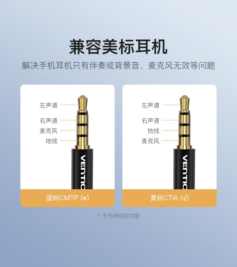 5mm音频接口耳机麦克风二合一转换器头免驱ps4外接独立声卡 单孔耳麦