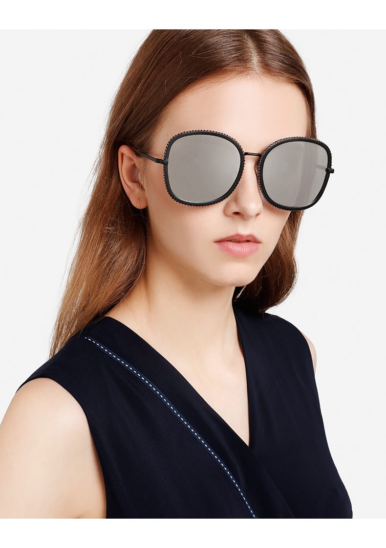 charleskeith新品ck371280317简约蝶形女士太阳镜玫瑰金色