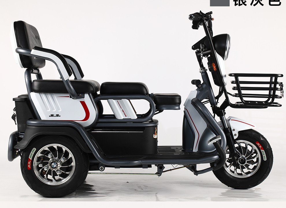 凤凰phoenix电动三轮车家用轻便小型代步车接送孩子亲子三座电动车