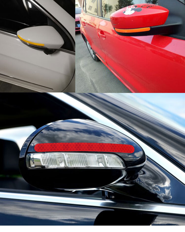 享惠油车贴汽车后视镜反光贴反光警示贴车用倒车镜贴警示标识划痕个性