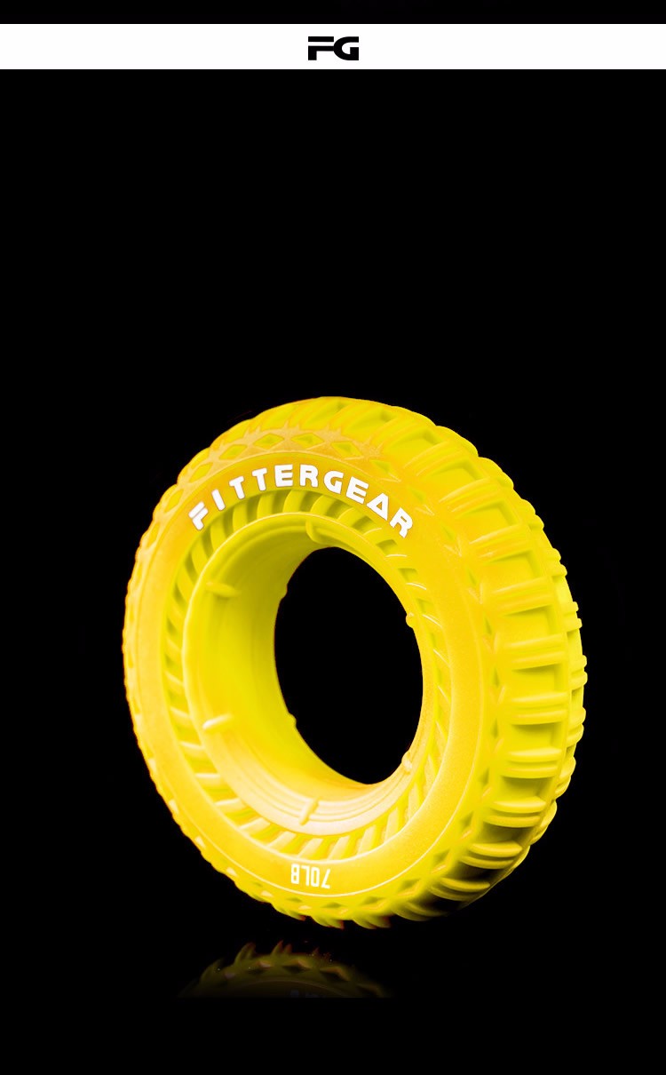 fittergear 健身训练便携式轮胎橡胶握力器家用康复手部力量训练 黑色