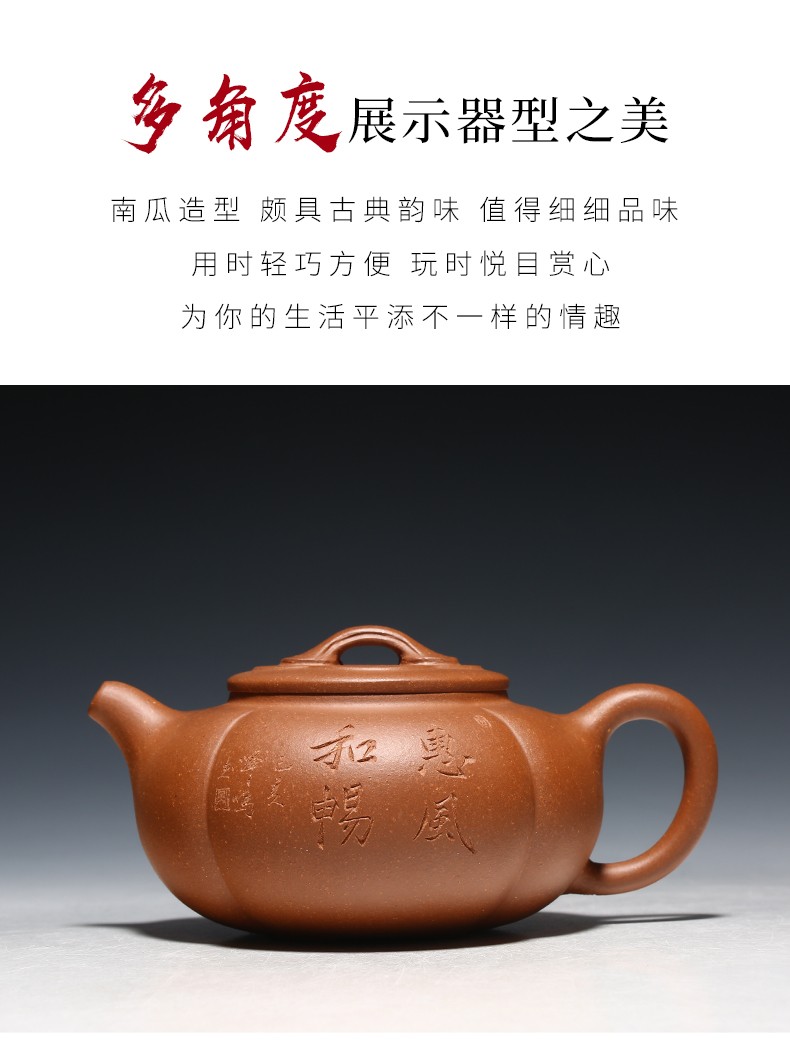 徐保国紫砂壶宜兴名家纯全手工原矿小泡茶壶功夫茶具南瓜壶降坡泥