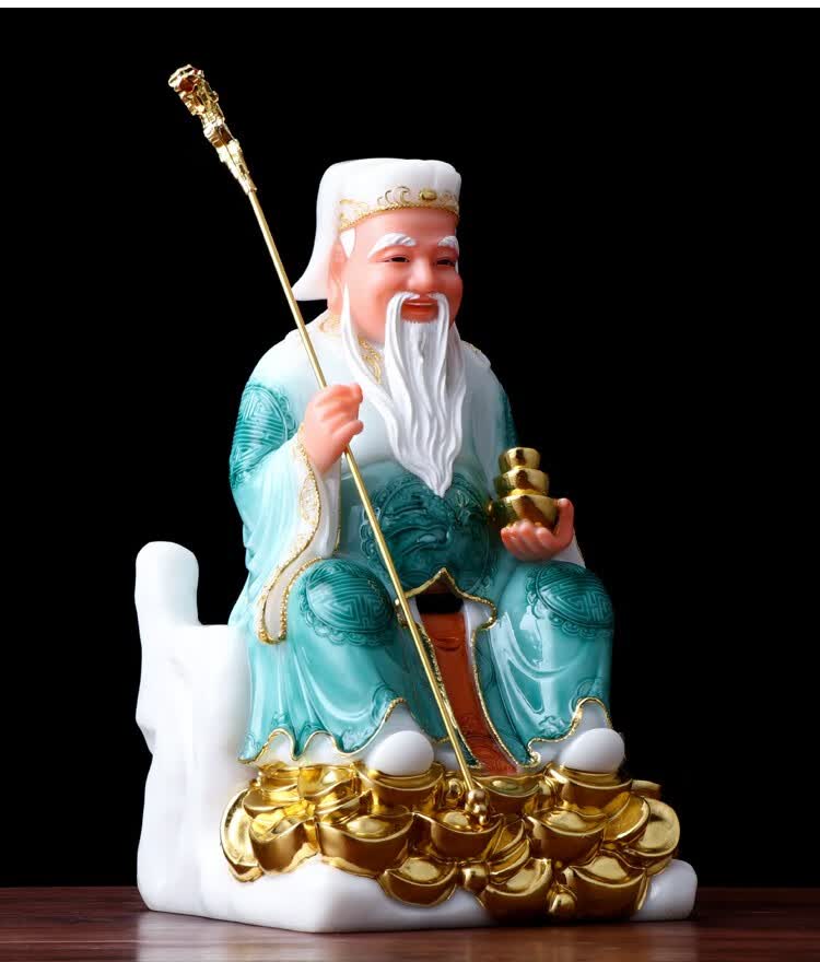 圆通佛具汉白玉土地公土地婆神像张福德神像福德正神土地爷土地奶