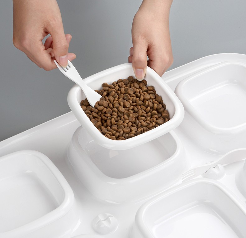 猫乐适宠物用品猫食盆猫碗 卷边儿-六碗【图片 价格 品牌 报价】-京东