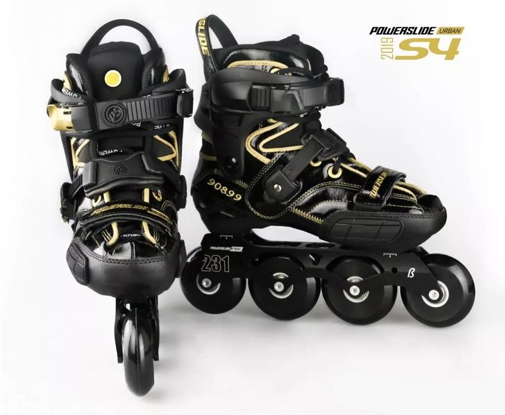 宝狮莱溜冰鞋s4溜冰鞋成人平花男女直排旱冰鞋2019款黑金色s443联系