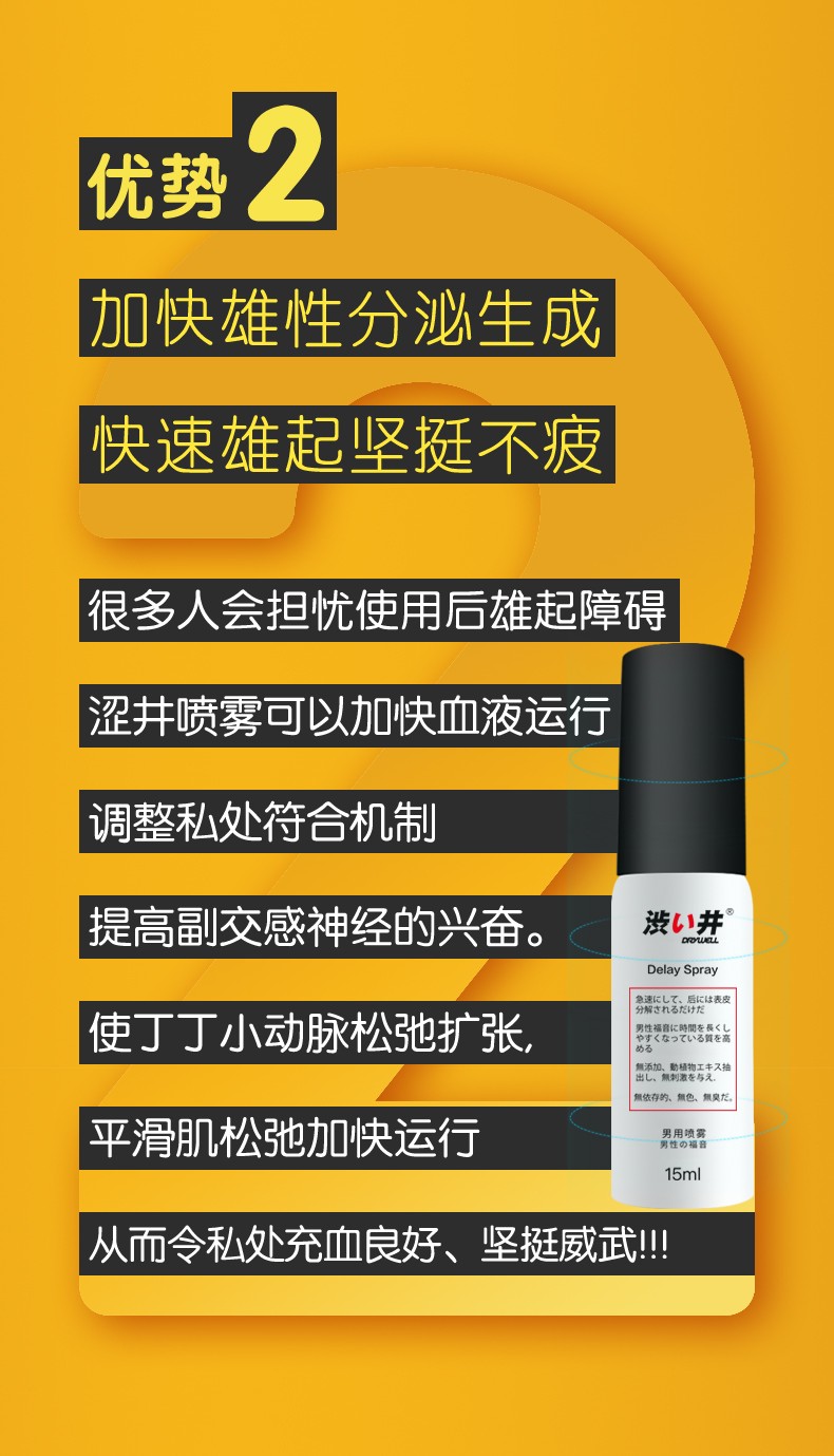 延时喷剂日本进口涩井男用印度神油延迟喷雾成人用品持久不麻木不过敏