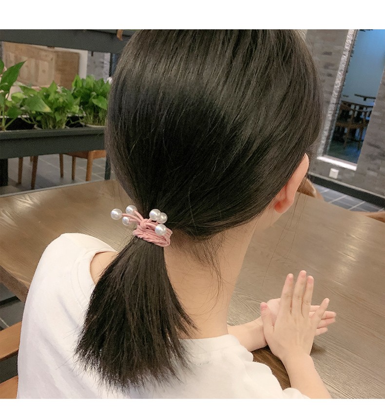 扎头发皮筋发圈新款头绳女简约网红韩版可爱小清新皮套头饰 21#茄子5