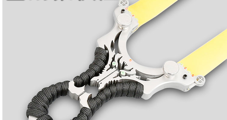 弹弓成人扁皮弹弓金刚狼精准免绑扁皮弹弓光纤多瞄夹片扁皮筋不锈钢线