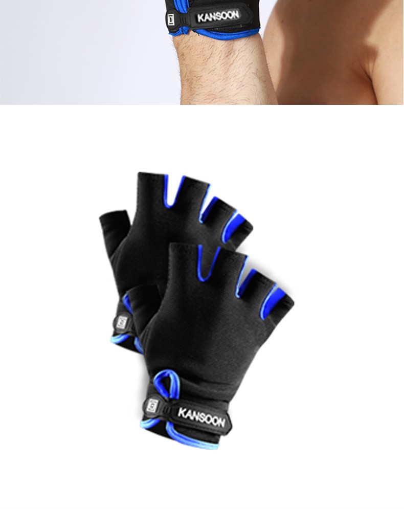 强劲运动锻炼半指手套护手护掌护腕哑铃杠铃健身防护用具手套跳绳