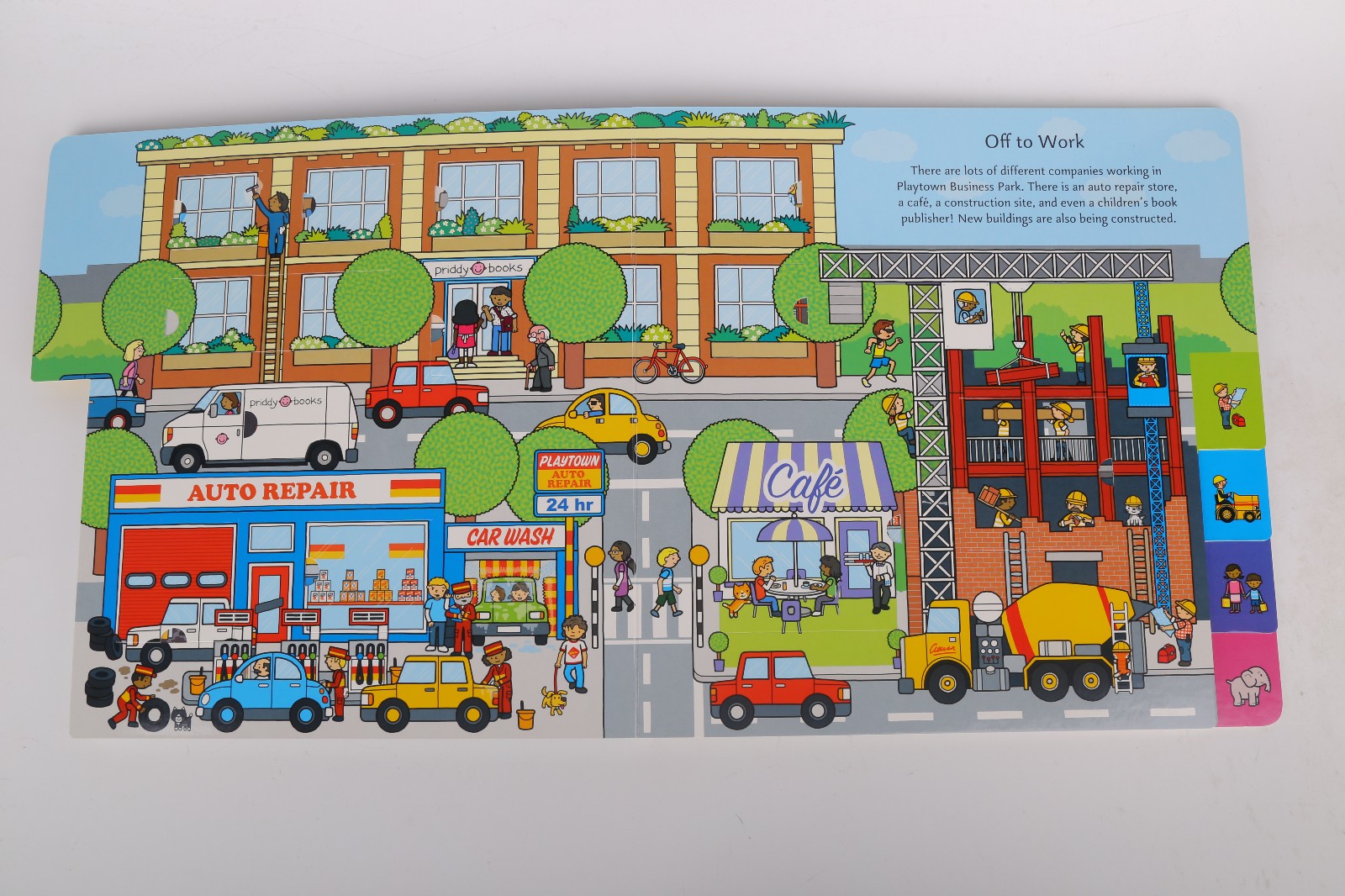 游戏小镇大开本纸板翻翻书了解城市细节培养动手能力0-3岁英语启蒙