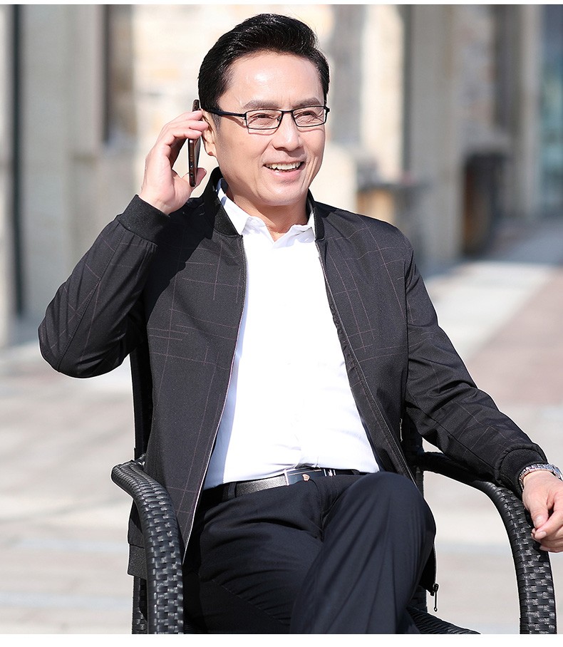 南极人中年男士外套男春秋季新款中老年人男装商务休闲上衣爸爸秋装