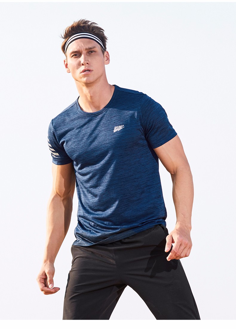 乔丹官方旗舰男装短袖t恤男圆领男士运动衫男服透气健身上衣日蚀蓝3xl