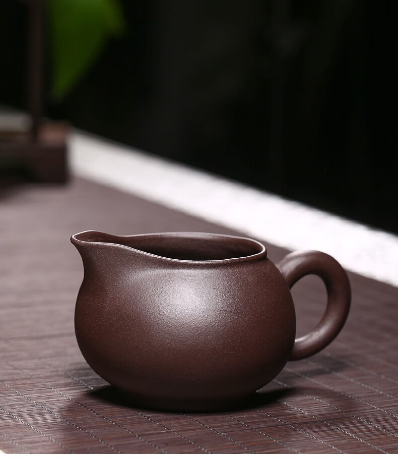 徐保国宜兴原矿纯紫砂公道杯分茶器茶海漏茶道配件公道杯大红袍牛饮