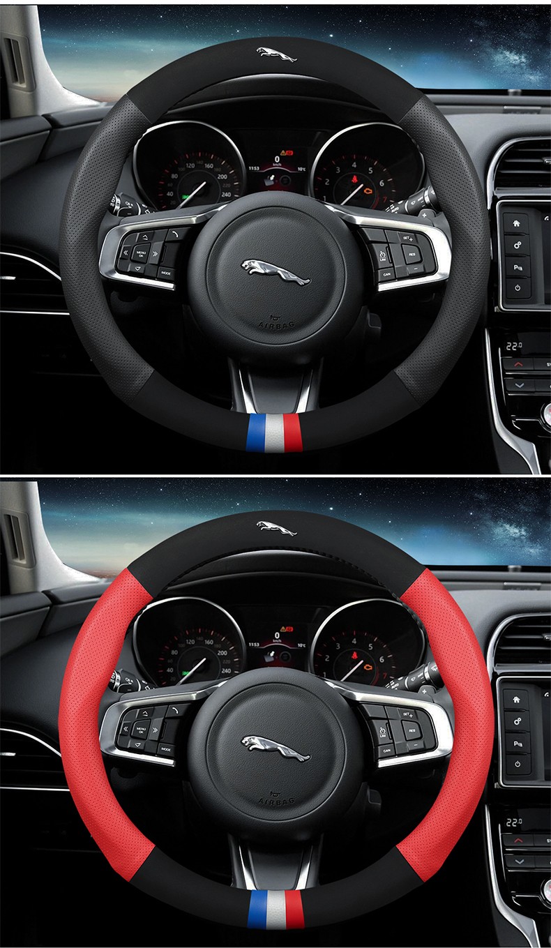 安巡20年19款捷豹xel方向盘套新xj/xfl/xe/xf汽车把套 捷豹-黑色款