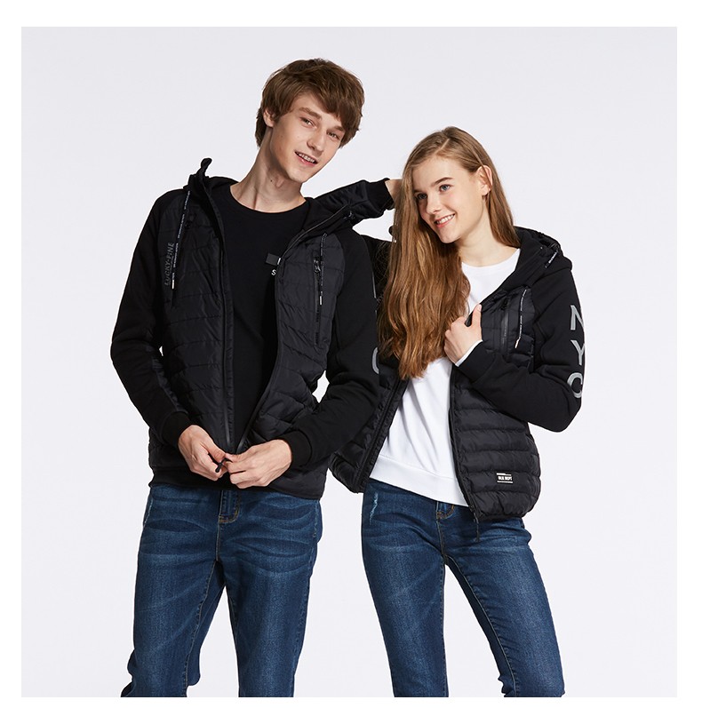 n a纳迪亚冬季新品潮外套男女情侣款宽松休闲保暖棉夹克jm42963 黑色