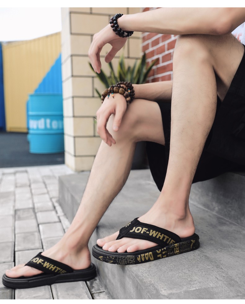 骥遇(horsemeet)男士人字拖夏季防滑休闲户外凉拖夹脚拖鞋男休闲橡胶