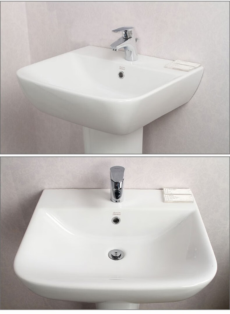 美标卫浴ccas0511洁具舒格尼单孔陶瓷柱盆洗手盆亮白台盆洗脸盆不带