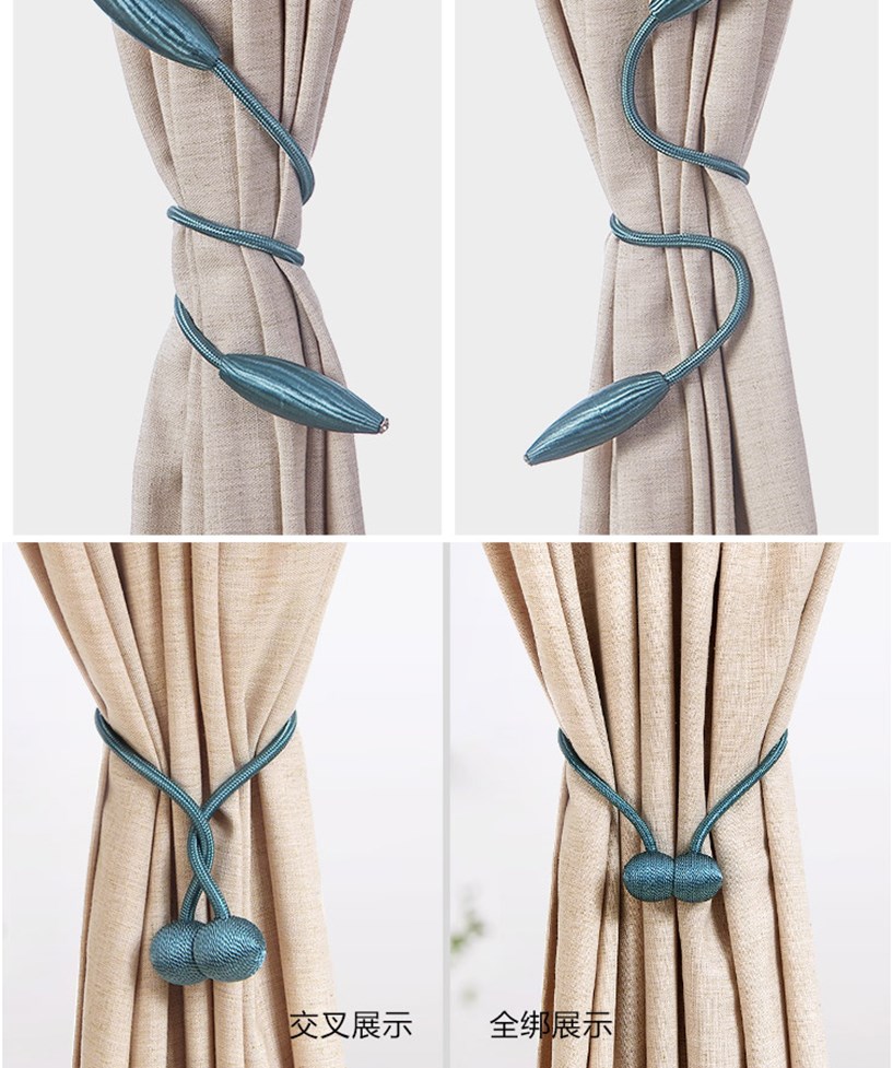 客厅磁铁窗帘捆绑带 家用窗帘环窗帘圈 扎窗帘的绑绳窗帘扣窗帘带