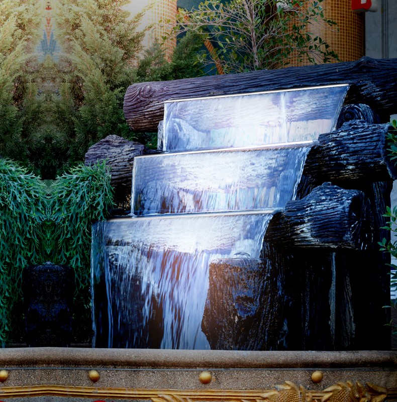 德国进口欧亚瑟waterfall不锈钢瀑布喷泉套装池塘鱼池景观瀑布喷泉