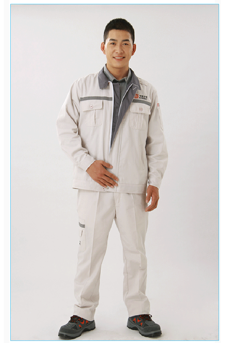 剑貂jiandiao中国中车工作服秋季长袖米白色南车售后米白色秋季长袖