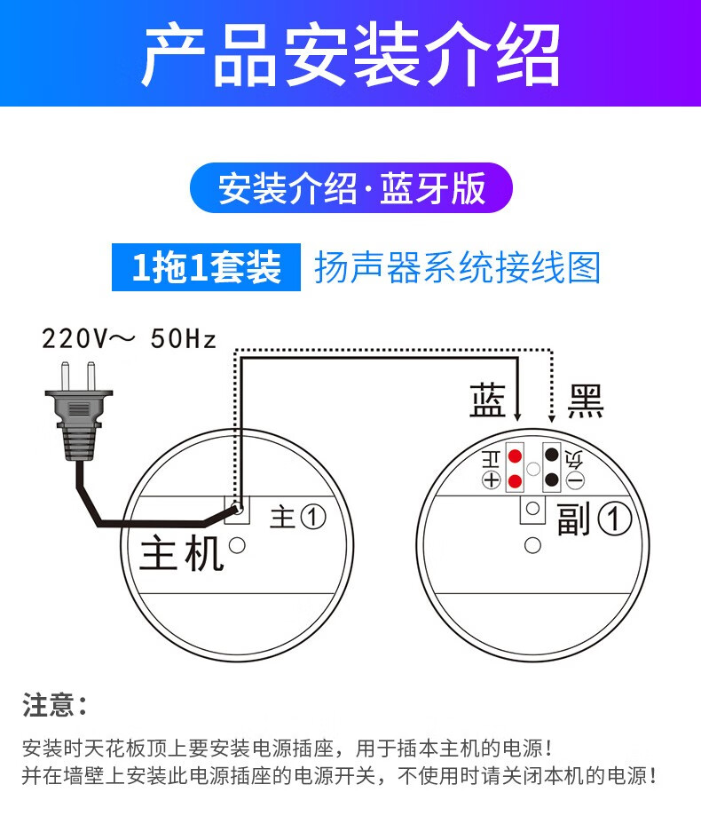 索爱x1无线蓝牙吸顶音响喇叭套装 家用天花吊顶音箱背景音乐 嵌入式有