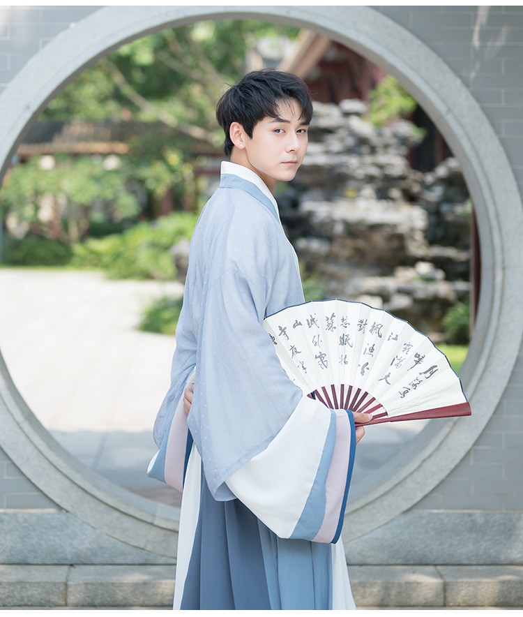 汉服男公子古装传统装大氅日常休闲侠客毕业表演龙纹交领襦裙大袖衫