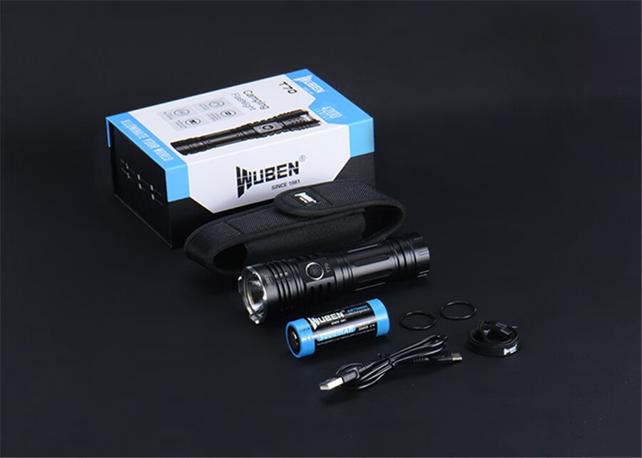 务本(wuben)户外强光远射可充电大功率手电筒防水白光4200流明超亮