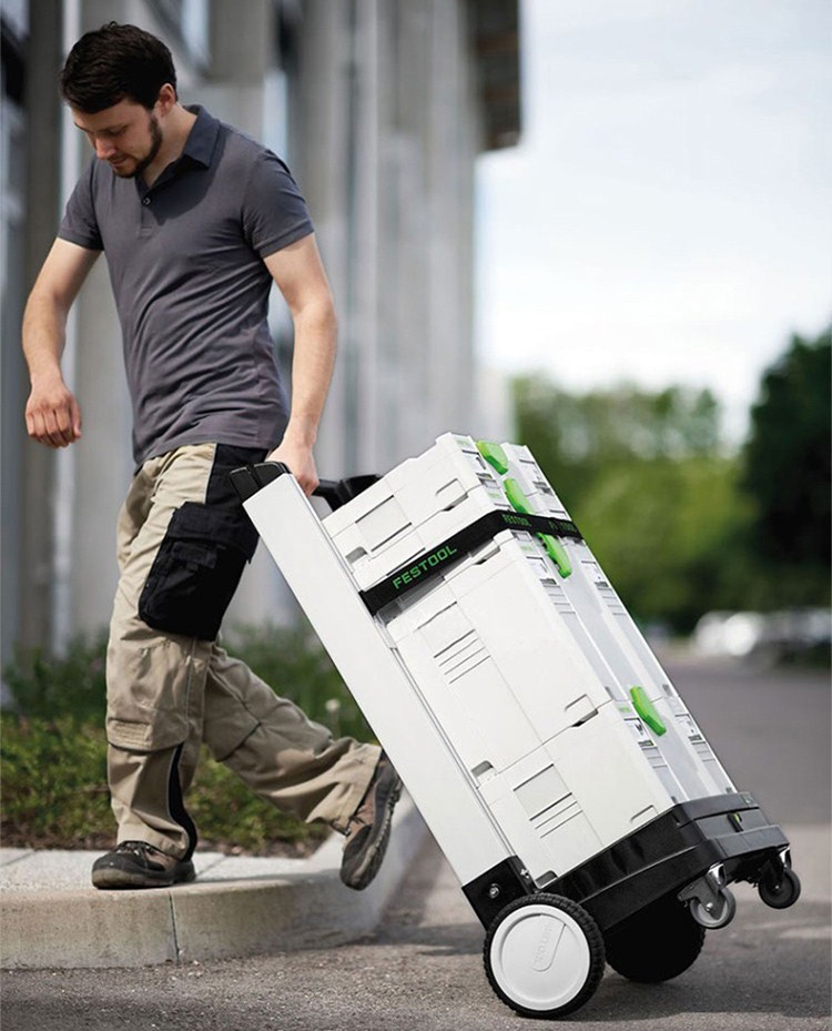 festool费斯托工具箱 事事坦工具箱盒sys1-4tl五金工具箱滚轮滑车